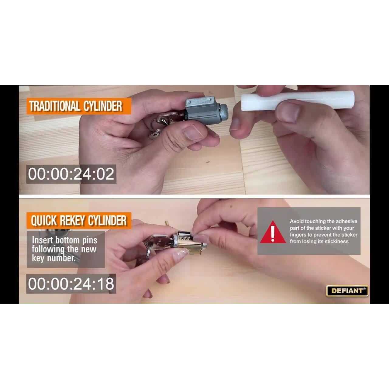 Defiant Square Compact Touch Electronic Deadbolt - Cheap Fitting