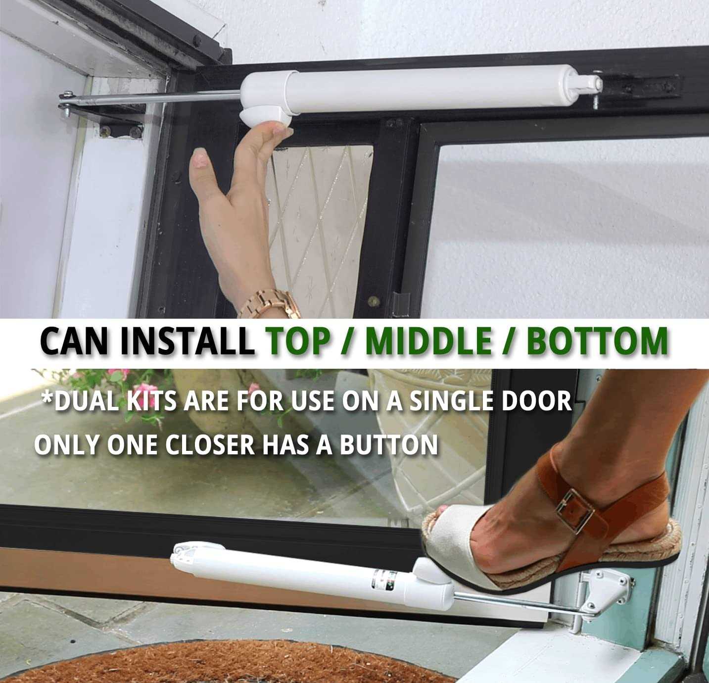 Touch ‘n Hold Smooth Dual Door Closer System – Heavy-Duty - Cheap Fitting