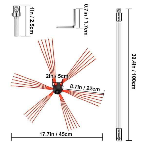VEVOR Chimney Sweep Kit Chimney Cleaning Kit 39ft Sooteater Chimney Cleaning Kit - Cheap Fitting