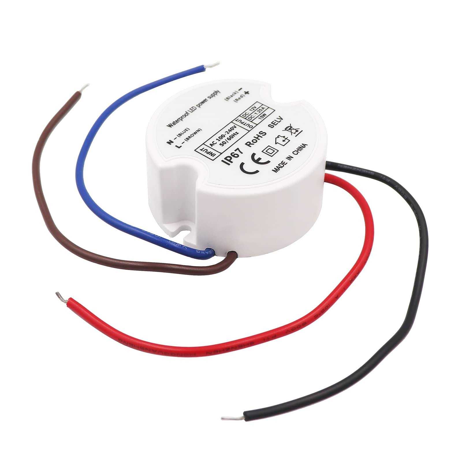 Makergroup 12V LED Power Supply Driver IP67 Waterproof Constant Voltage Transformer - Cheap Fitting