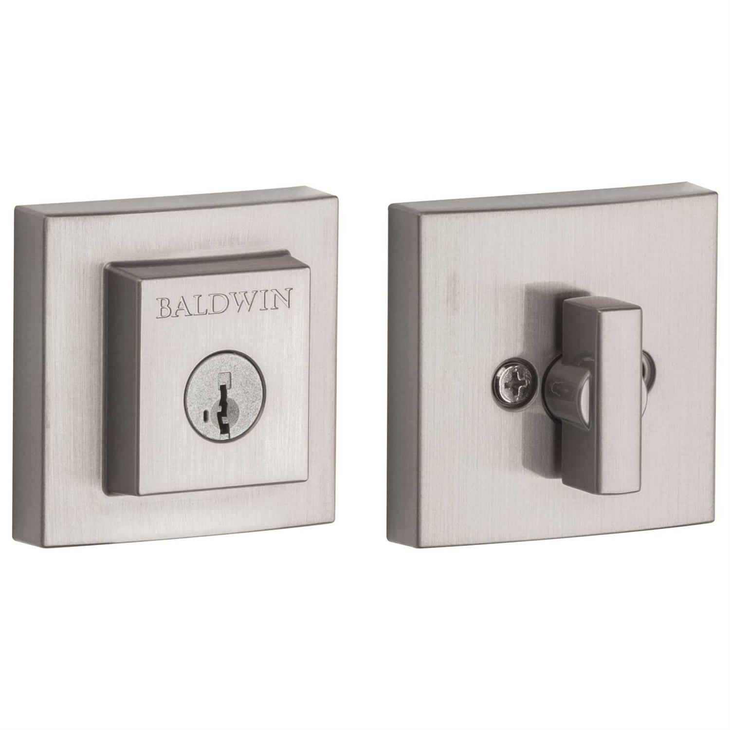 Baldwin 93800-013 Prestige Spyglass Single Cylinder Deadbolt Satin Nickel - Cheap Fitting