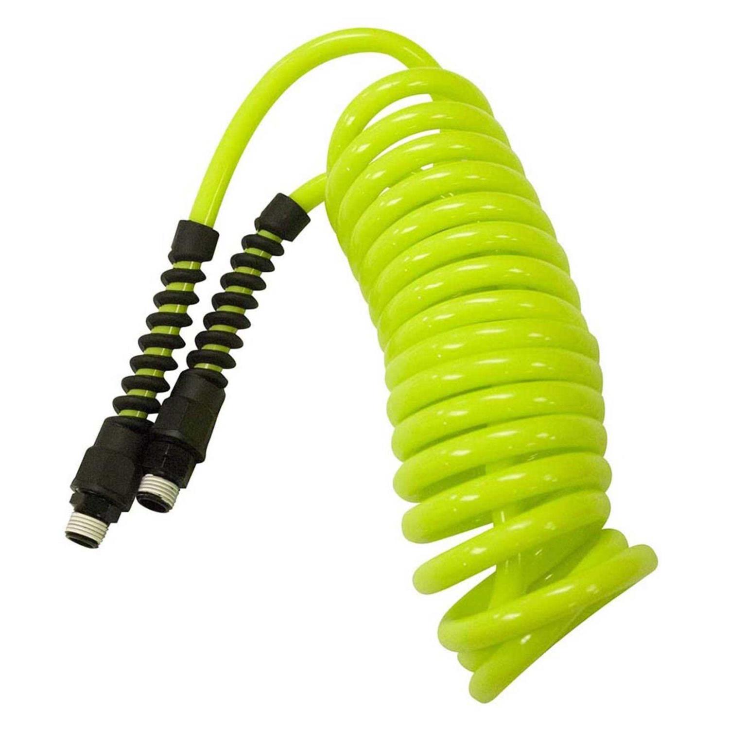 Flexzilla LP1410AFZ 1/4 x 10′ Recoil Polyurethane Air Hose - Cheap Fitting