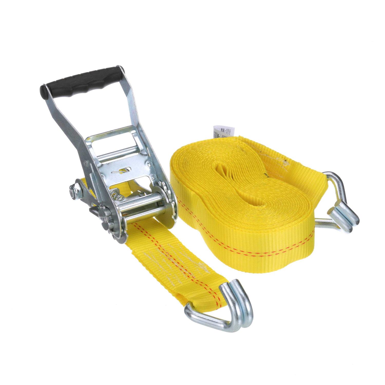 Cargo Zone 2 x 27′ Heavy Duty Steel Ratchet Tie-Down Strap - Cheap Fitting