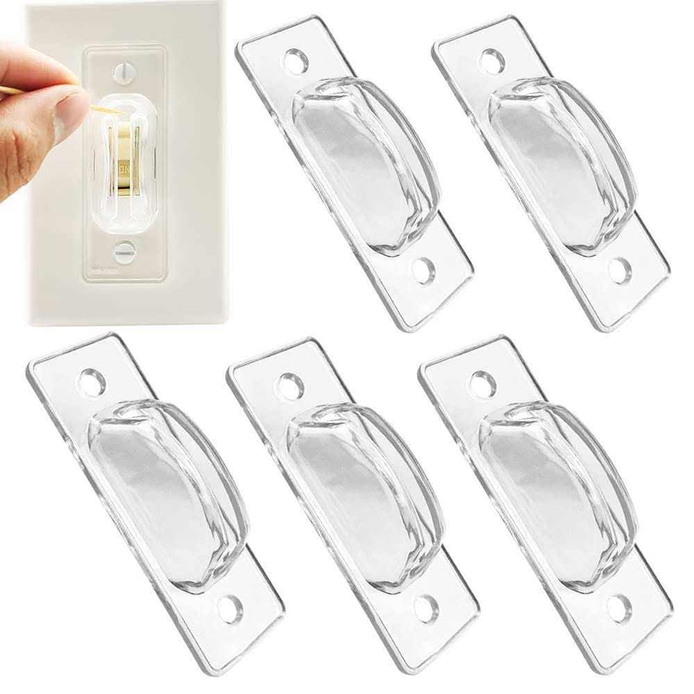 Light Switch Guard, 6 Pack, Clear Light Switch lock, Child Proof Light Switch Cover Guard, Keeps Light On Or Off Protects Your Lights Or Circuits - Cheap Fitting