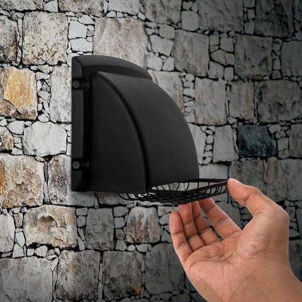 Everbilt 4 in. Wide Mouth Black Vent Hood - Cheap Fitting
