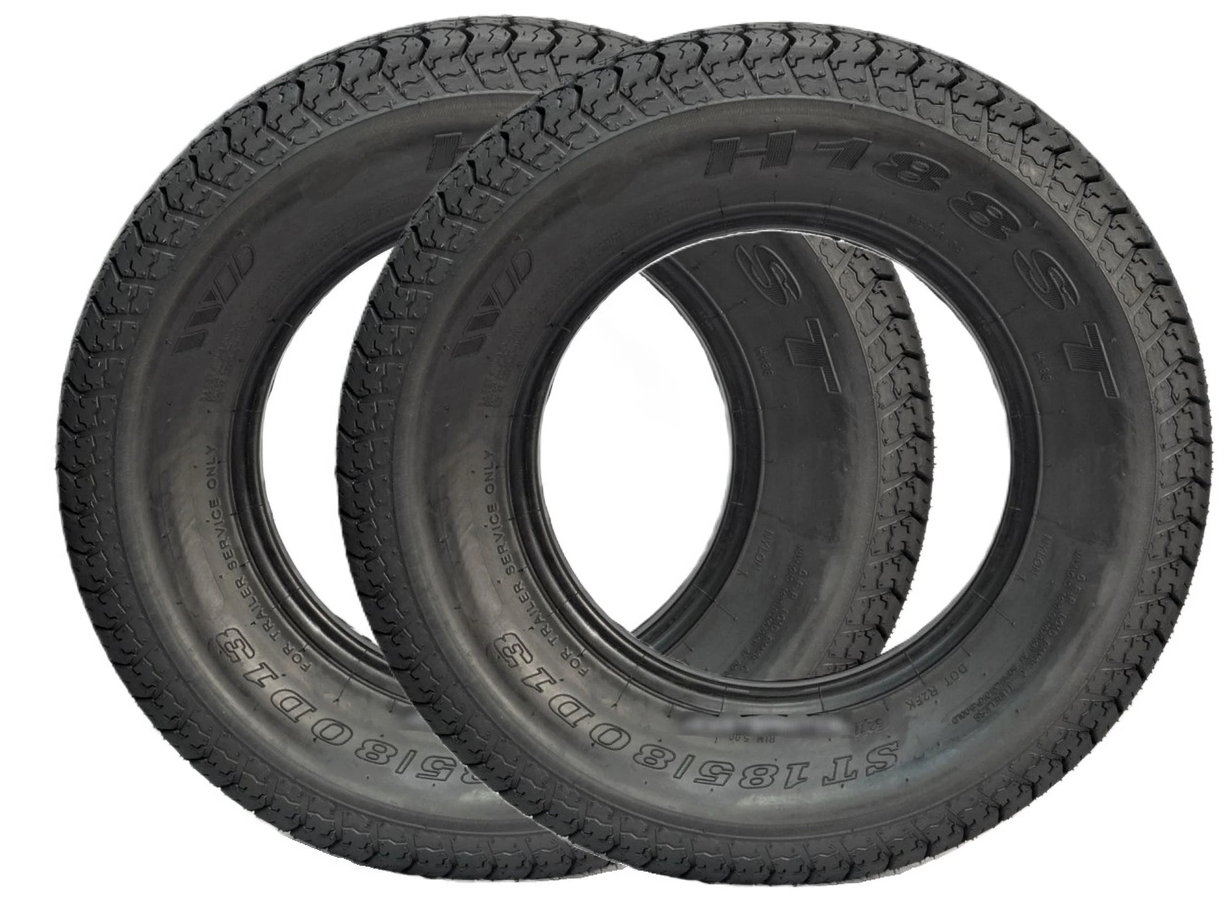 Two Eco Trail ST185/80D13 Trailer Tires Bias Ply Load Range C 1480# 185/80 D 13 - Cheap Fitting
