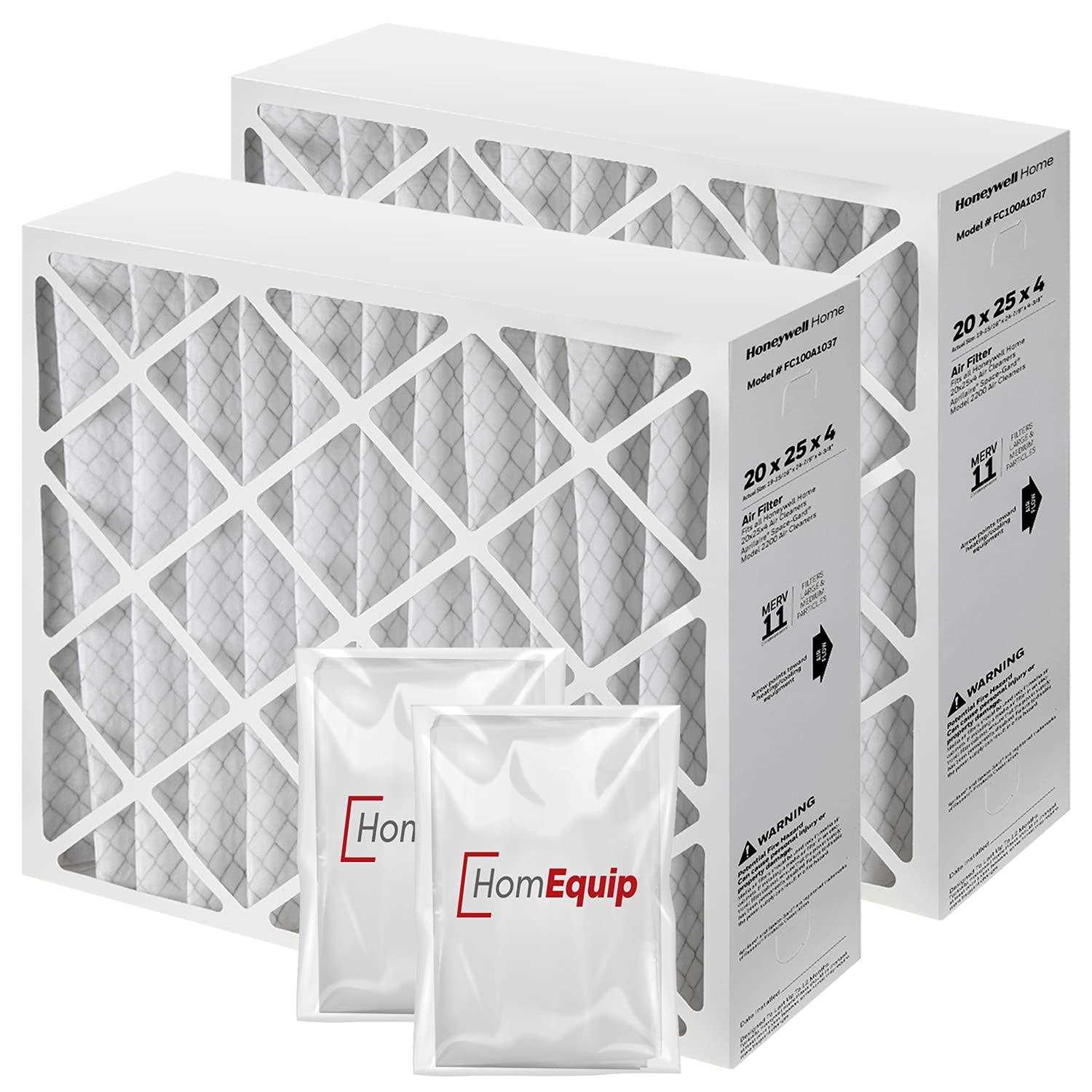 Homequip Honeywell 20x25x4 AC Furnace Air Filter FC100A1037 Filter Replacement - Cheap Fitting