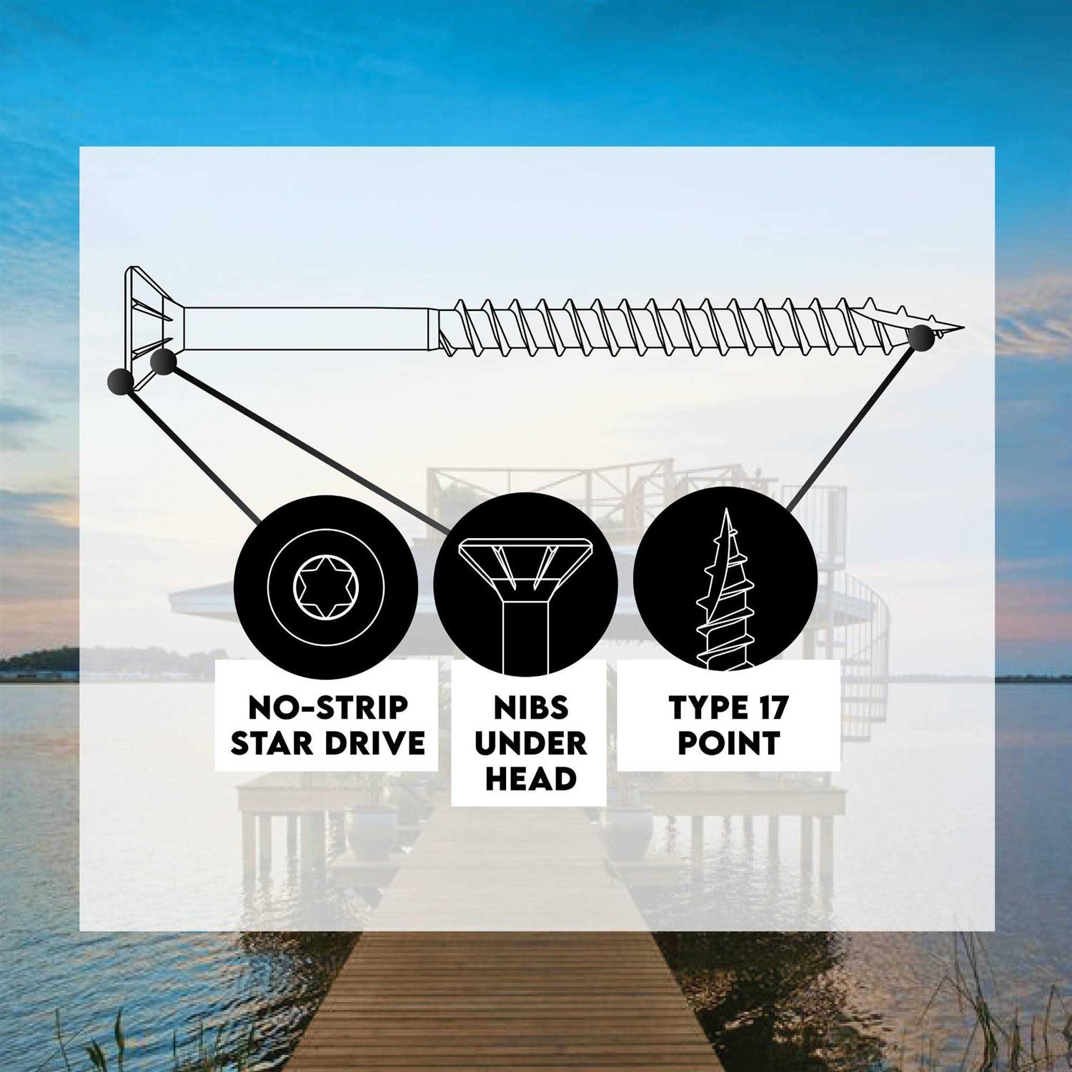 Allen’s Trading Co. Eagle Claw Fasteners #10 x 316 Marine Grade Stainless Steel Wood Screws - Cheap Fitting