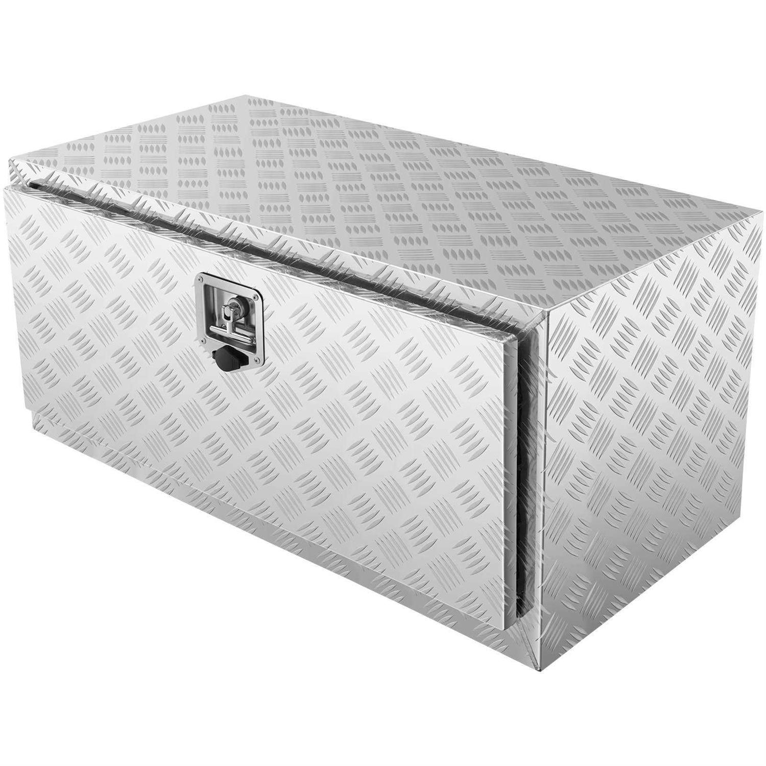 VEVOR Underbody Truck Box, 36×14×16 Pickup Storage Box, Heavy Duty Aluminum Diamond Plate Tool Box with Lock and Keys - Cheap Fitting