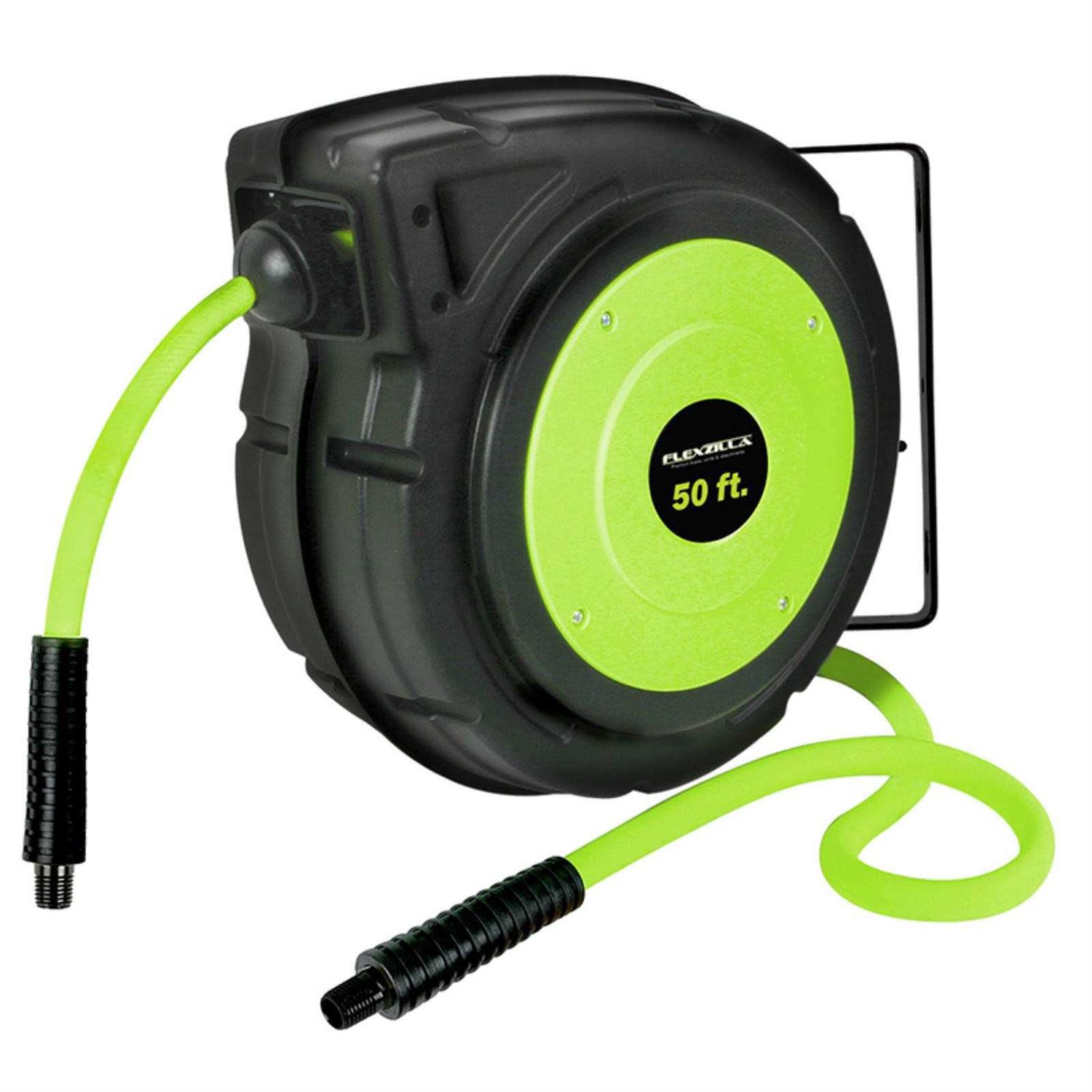 Flexzilla Enclosed Plastic Retractable Air Hose Reel - Cheap Fitting