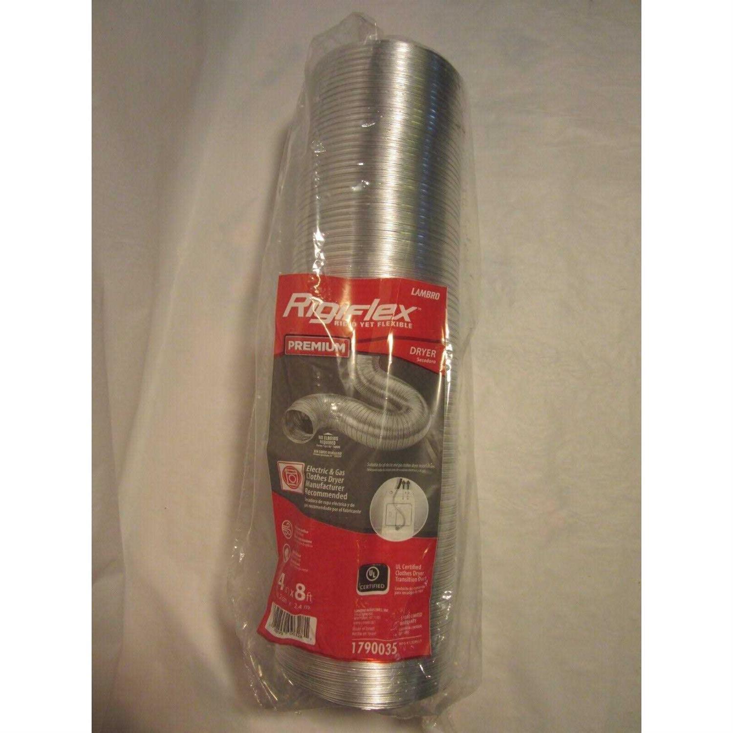 Lambro Rigiflex 4-in x 8-ft Semi-Rigid Dryer Duct - Cheap Fitting