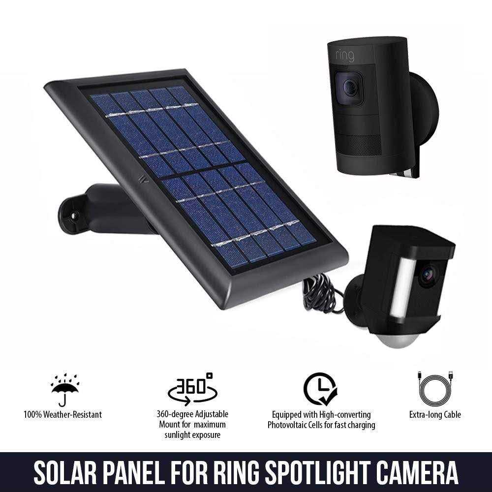 Wasserstein 4897080227412 Solar Panel Compatible with Ring Spotlight Cam Battery and Ring Stick Up Cam Battery - Cheap Fitting