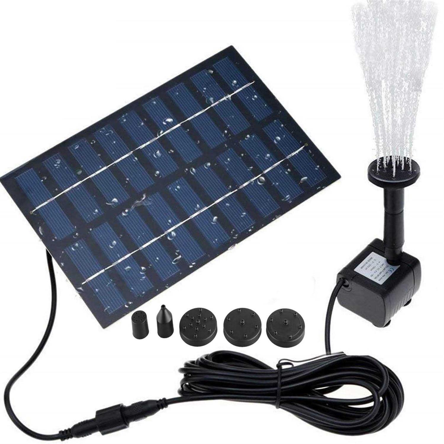 1.2W Solar Fountain Submersible Water Pump for Bird Bath Solar Panel Kit Outdoor Fountain for Small Pond - Cheap Fitting