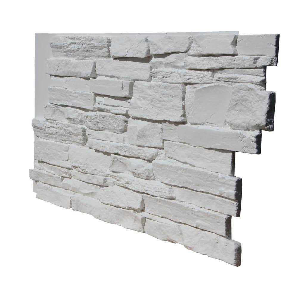 TRITAN BP Ledge Stone 48 in. x 24.25 in. Polyurethane Interlocking Siding Panel - Cheap Fitting