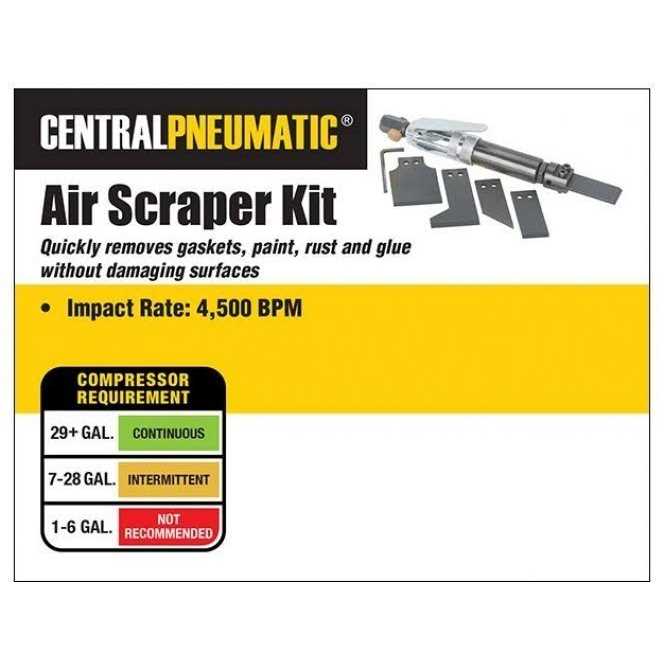 Scraper Kit 6 Piece Pneumatic - Cheap Fitting