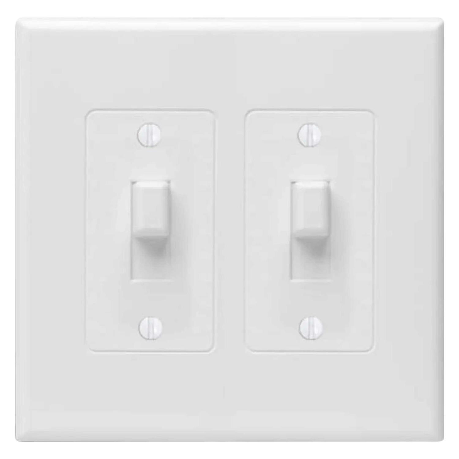 TayMac Masque Revive 2-Gang Toggle Midsize Wall Plate - Cheap Fitting