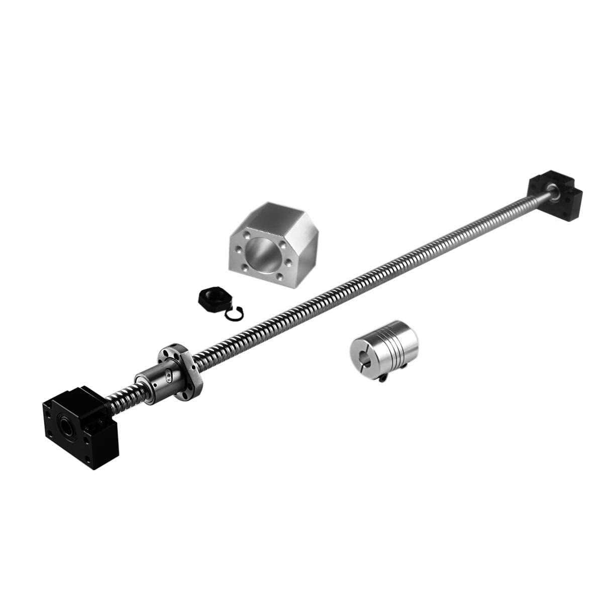 Chuangneng Ball Screw Cnc Parts Sfu1605 Rm1605 16mm 1000mm With Metal Deflector Ball Screw nut Bkbf12 End Supports Ball - Cheap Fitting