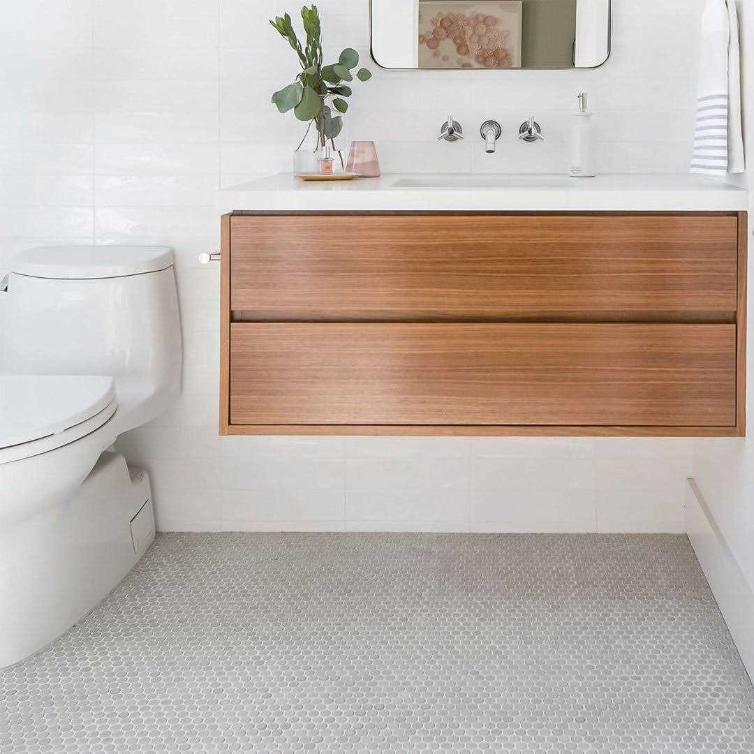 Penny Round Mosaic 1 x 1 Porcelain Penny Round Mosaic Wall & Floor Tile Bedrosians - Cheap Fitting