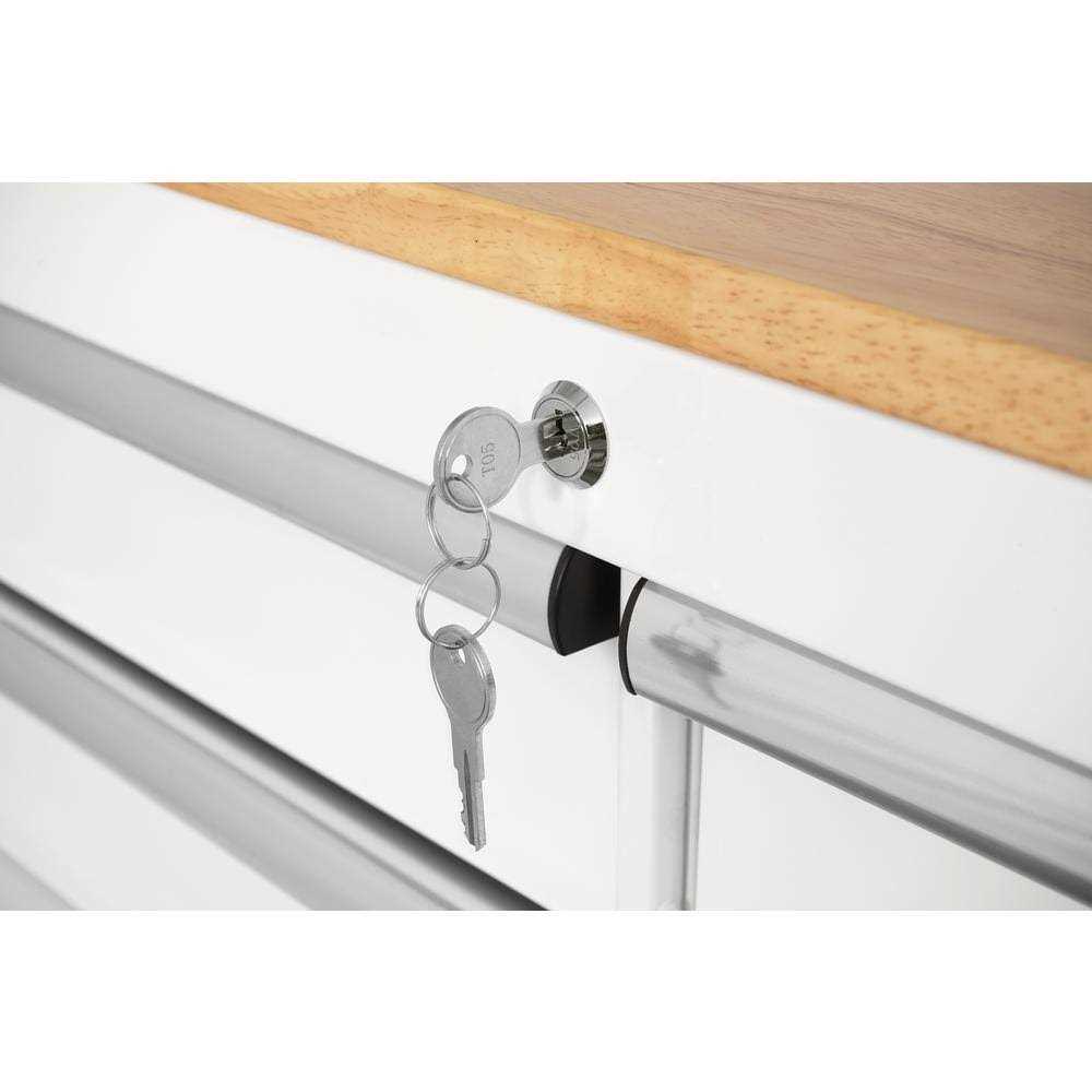 Husky 36 in. 3-Drawer Rolling Tool Cart with Wood Top - Cheap Fitting