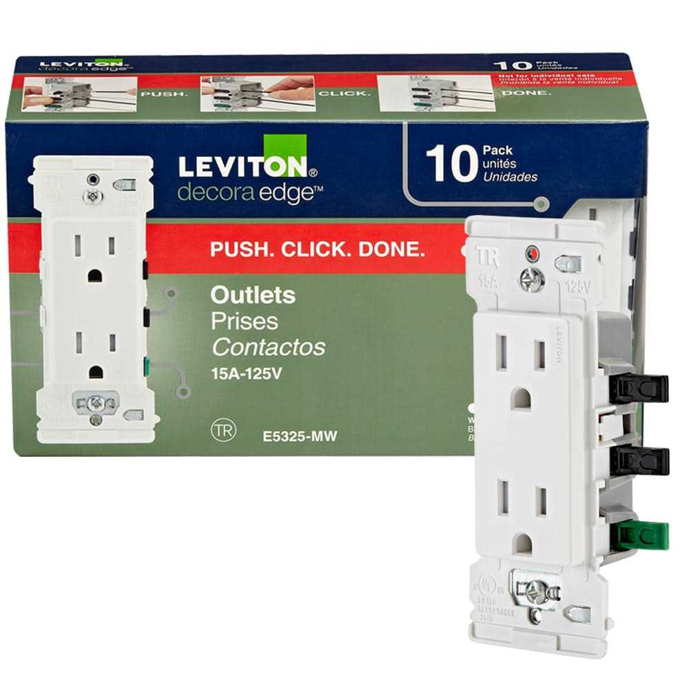 Leviton Decora Edge 15 Amp Tamper-Resistant Duplex Outlet 3014215 - Cheap Fitting