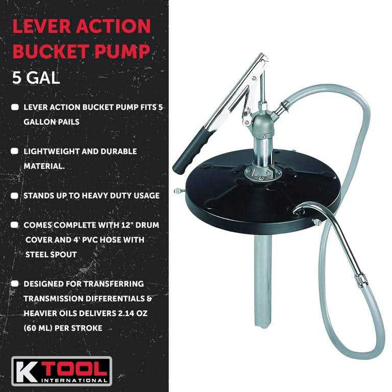 K Tool International Lever Action Bucket Pump 5 Gallon Pail KTI73993 - Cheap Fitting