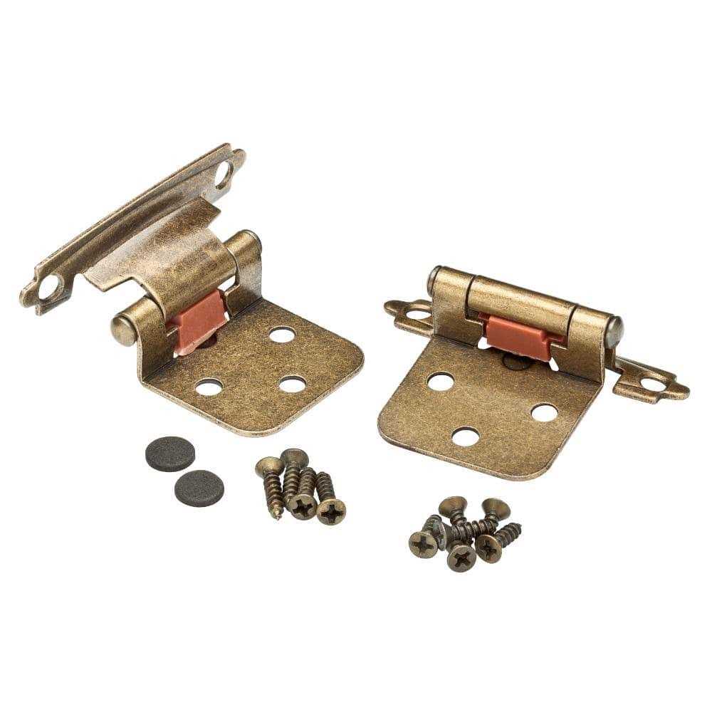 Liberty Antique Brass Self-Closing Overlay Cabinet Hinge - Cheap Fitting