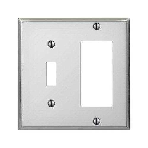 Amerelle C981TRW 1 Toggle 1 Rocker GFCI Wall Plate Pro White Smooth - Cheap Fitting
