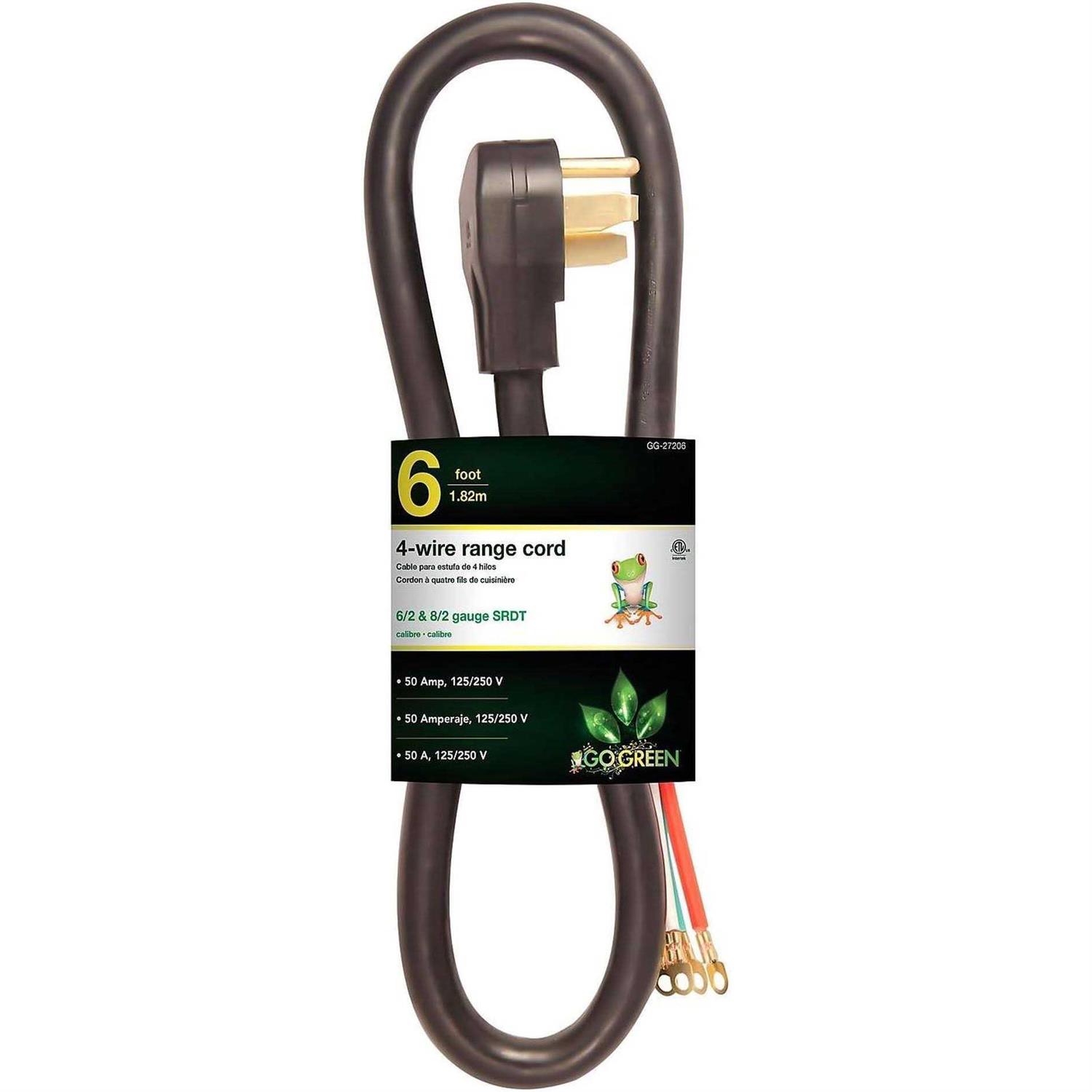 Gogreen Power 6′ 4-Wire Range Cord - Cheap Fitting