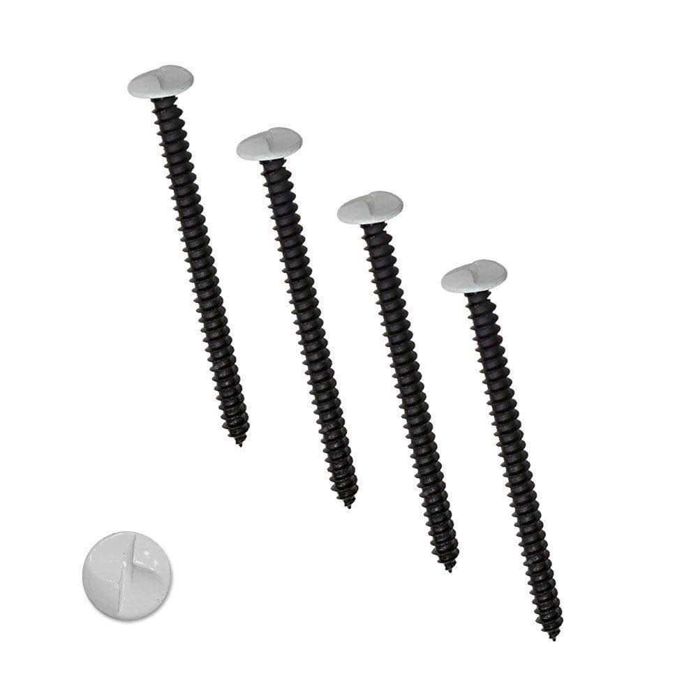Unique Home Designs 4 White 1-Way Screws - Cheap Fitting