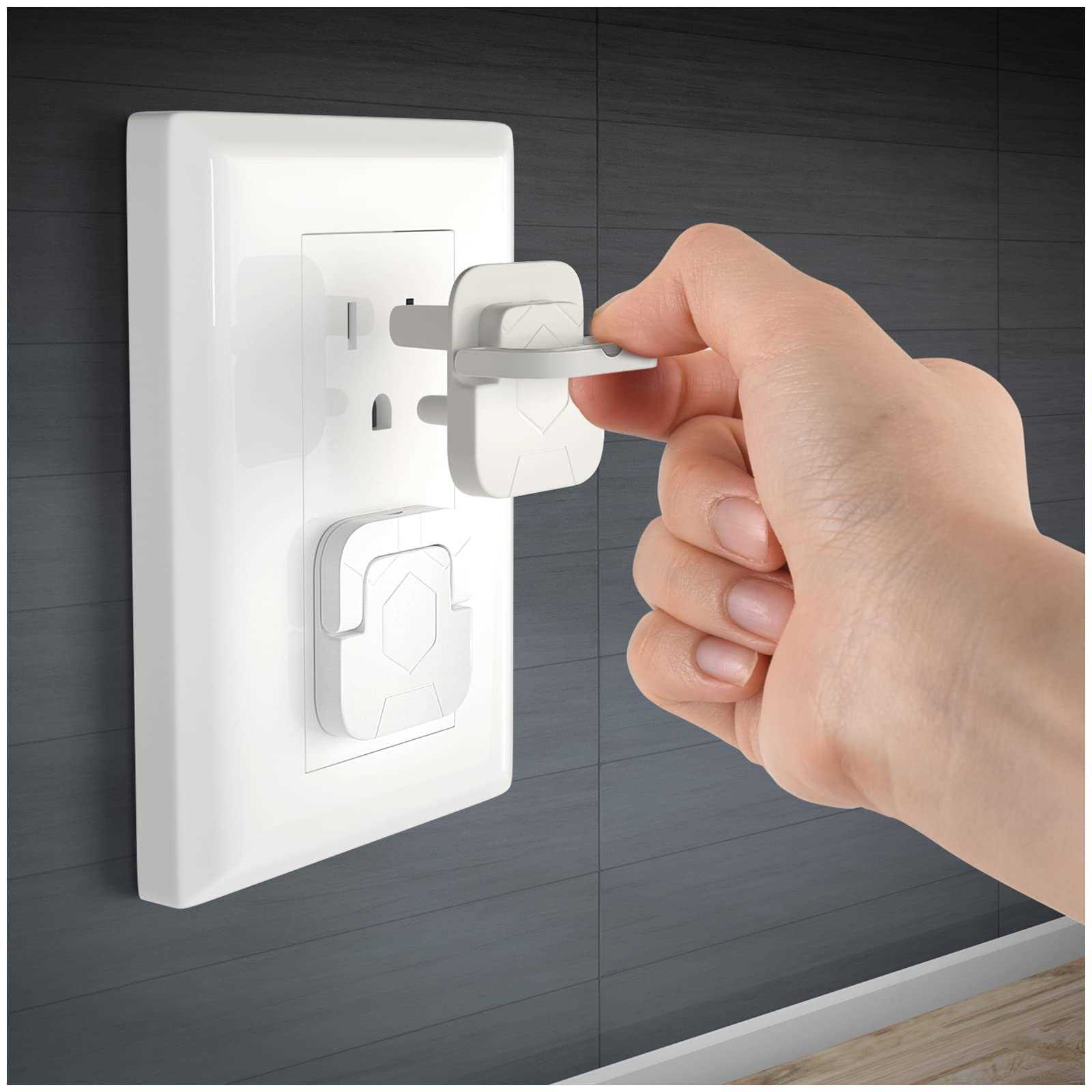 4our Kiddies Baby Proofing Outlet Covers Electric Outlet Pulg Covers for Baby Safety Socket Cover Protector Cap to Prevent Your Child from - Cheap Fitting