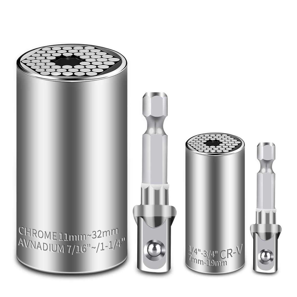 Universal Socket Set Super Socket for Unscrew Any Bolt Tools,Power Drill Adapter Socket,Multi-function Socket Set Cool for Dad Men - Cheap Fitting