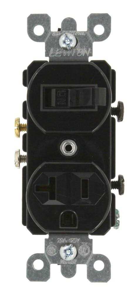 Leviton 5335-I 20 Amp Duplex Combination Switch - Cheap Fitting