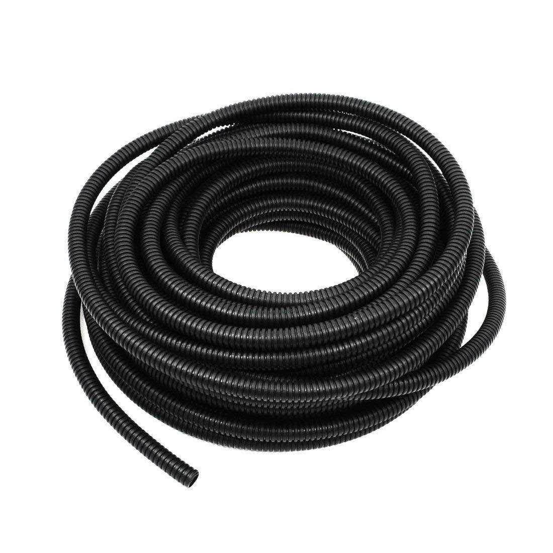 100 ft 1/4 Inch Split Loom Tubing Wire Conduit Hose Cover Auto Home Marine Black - Cheap Fitting
