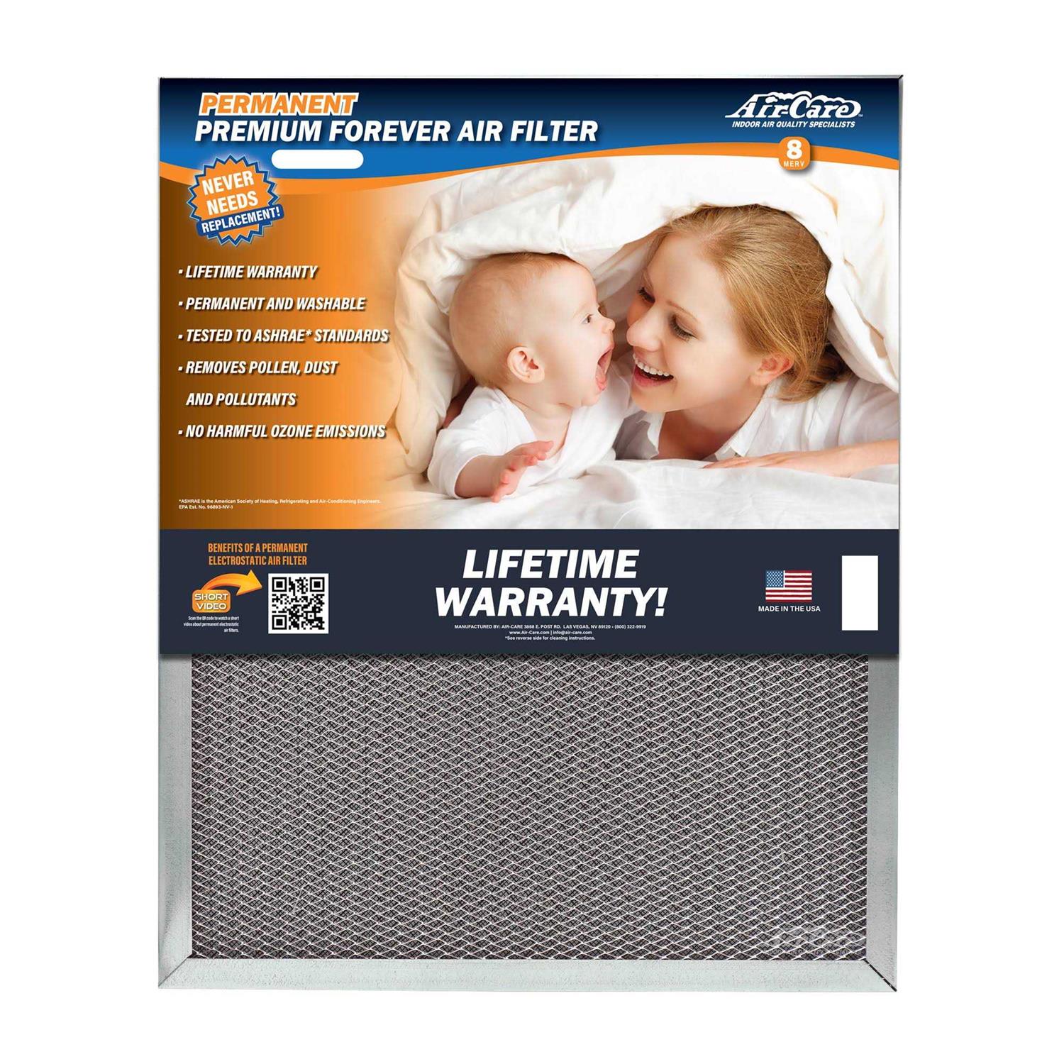 Air-Care Permanent Washable Electrostatic Air Filter - Cheap Fitting