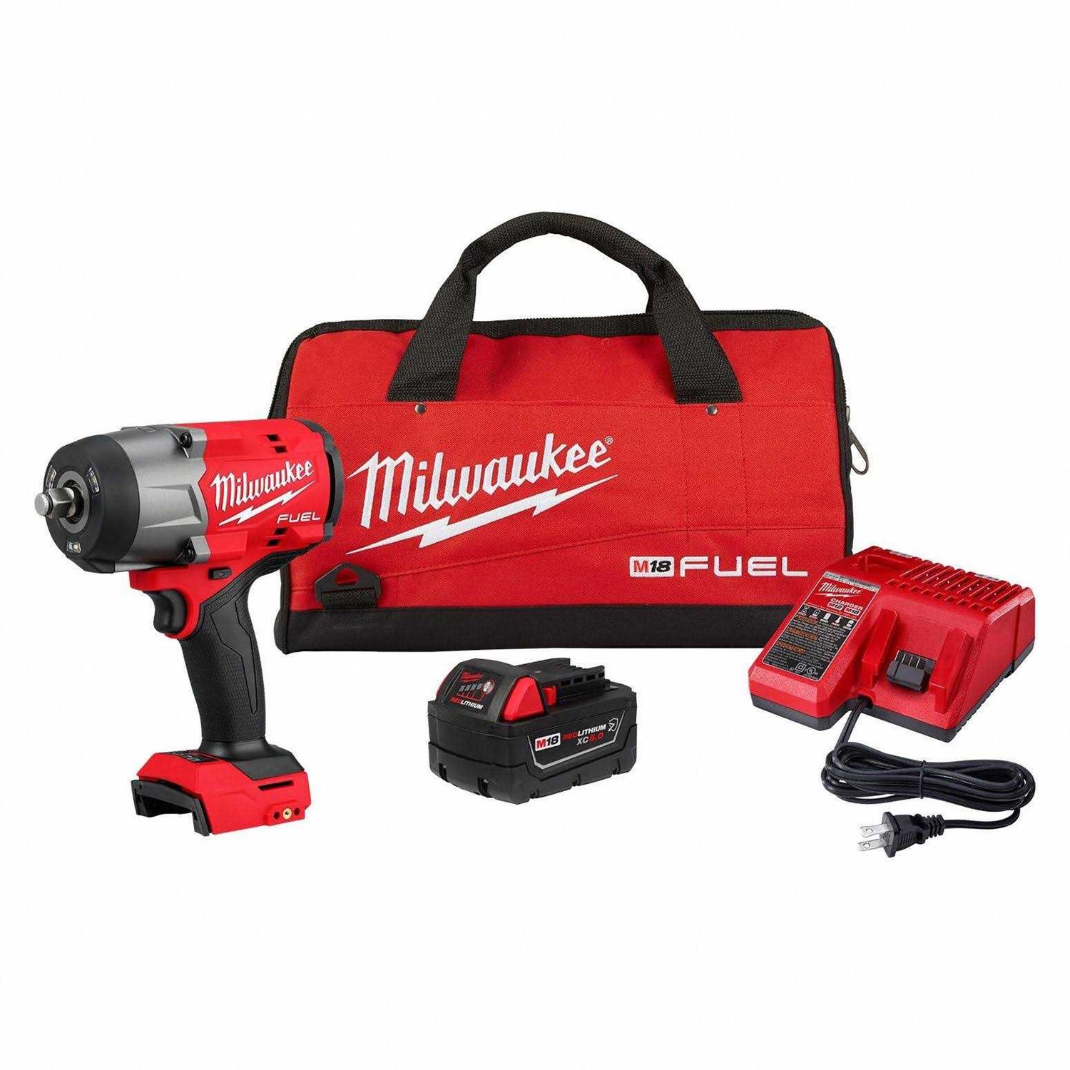 Milwaukee 2967-21B M18 FUEL 1/2 High Torque Impact Wrench w/ Friction Ring Kit - Cheap Fitting