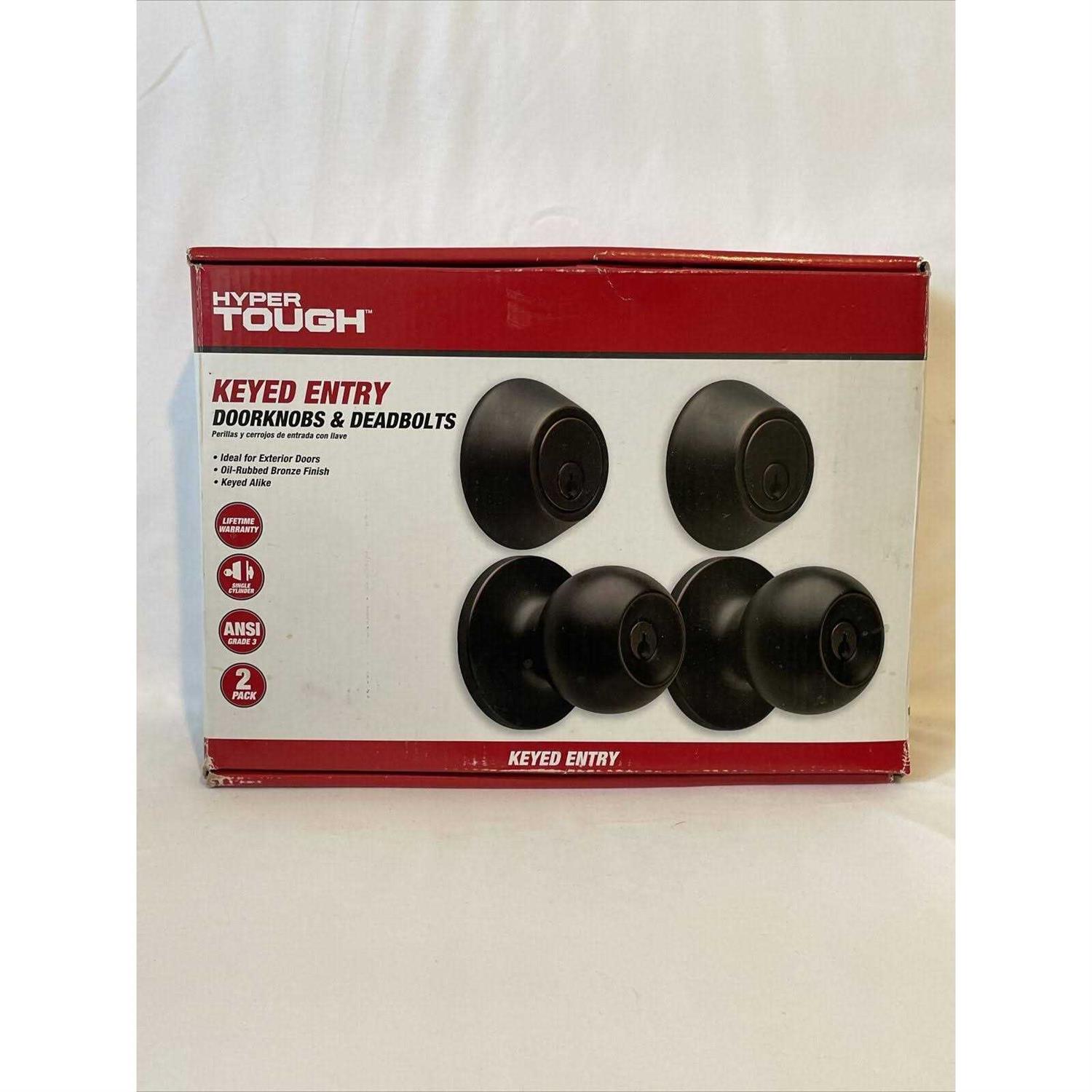 Hyper Tough Keyed Entry Tulip Doorknob and Deadbolt Combo - Cheap Fitting