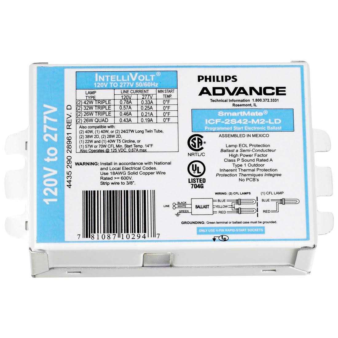 Advance ICF-2S42-M2-LD-K CFL Ballast - Cheap Fitting