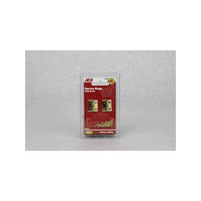 Ace 5/8 in. w x 3/4 in. L Polished Brass Brass Narrow Hinge 4 pk - Cheap Fitting