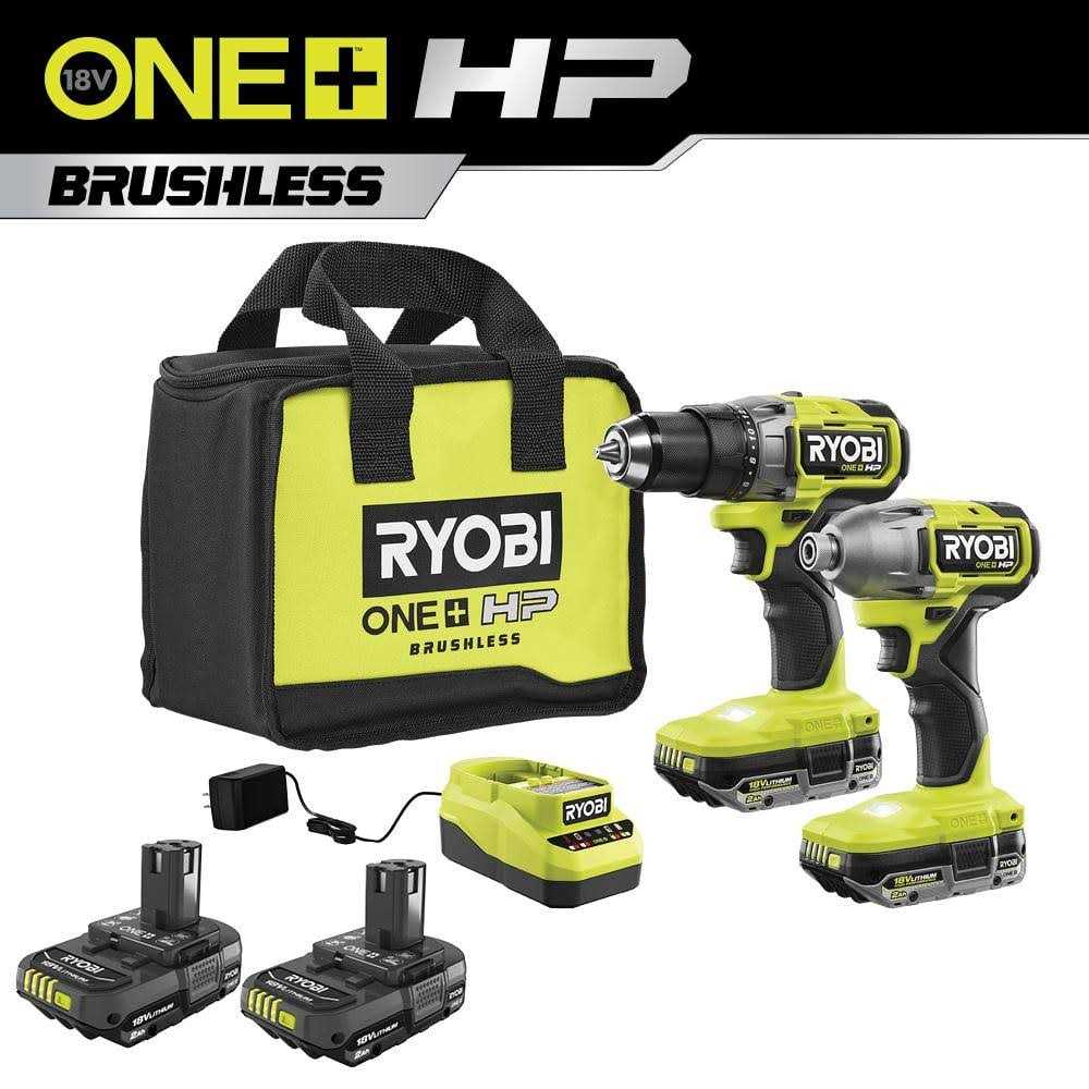 RYOBI ONE+ HP 18V Brushless Cordless 1/2 in. Drill/Driver and Impact Driver Kit w/ 2.0 Ah Batteries - Cheap Fitting