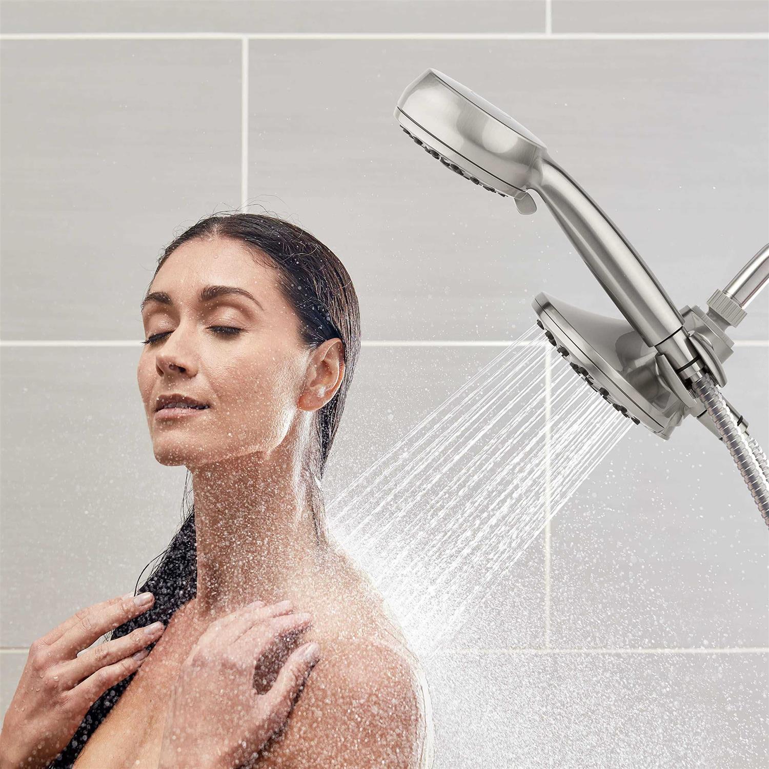waterpik one-touch dual 2-in-1 shower system with rain shower head and 7-mode hand held shower head - Cheap Fitting