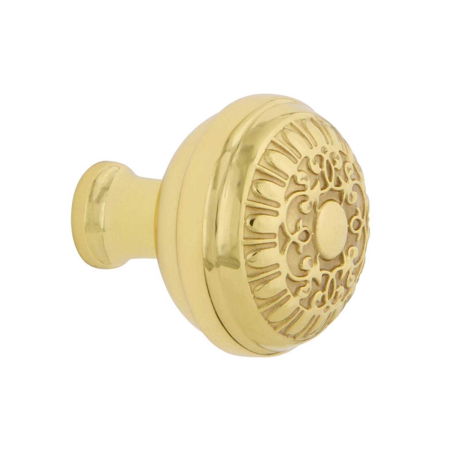 Nostalgic Warehouse Egg And Dart Brass 1 3/8 Cabinet Knob Rope Rose - Cheap Fitting