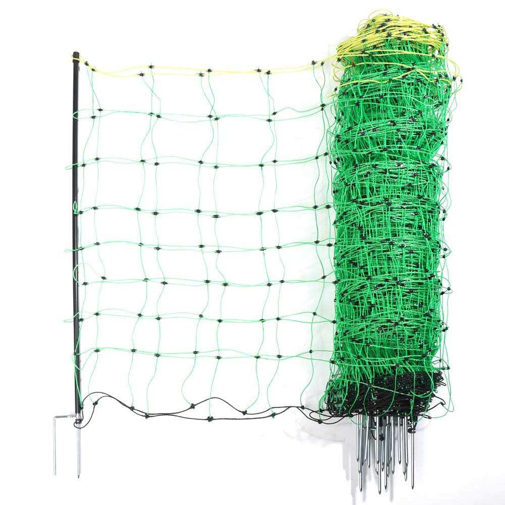 Electric Fence Netting/Temporary Fence Sheep Netting with 14 Posts 2 Spikes 3.6′ H x 164′ L for Sheep - Cheap Fitting