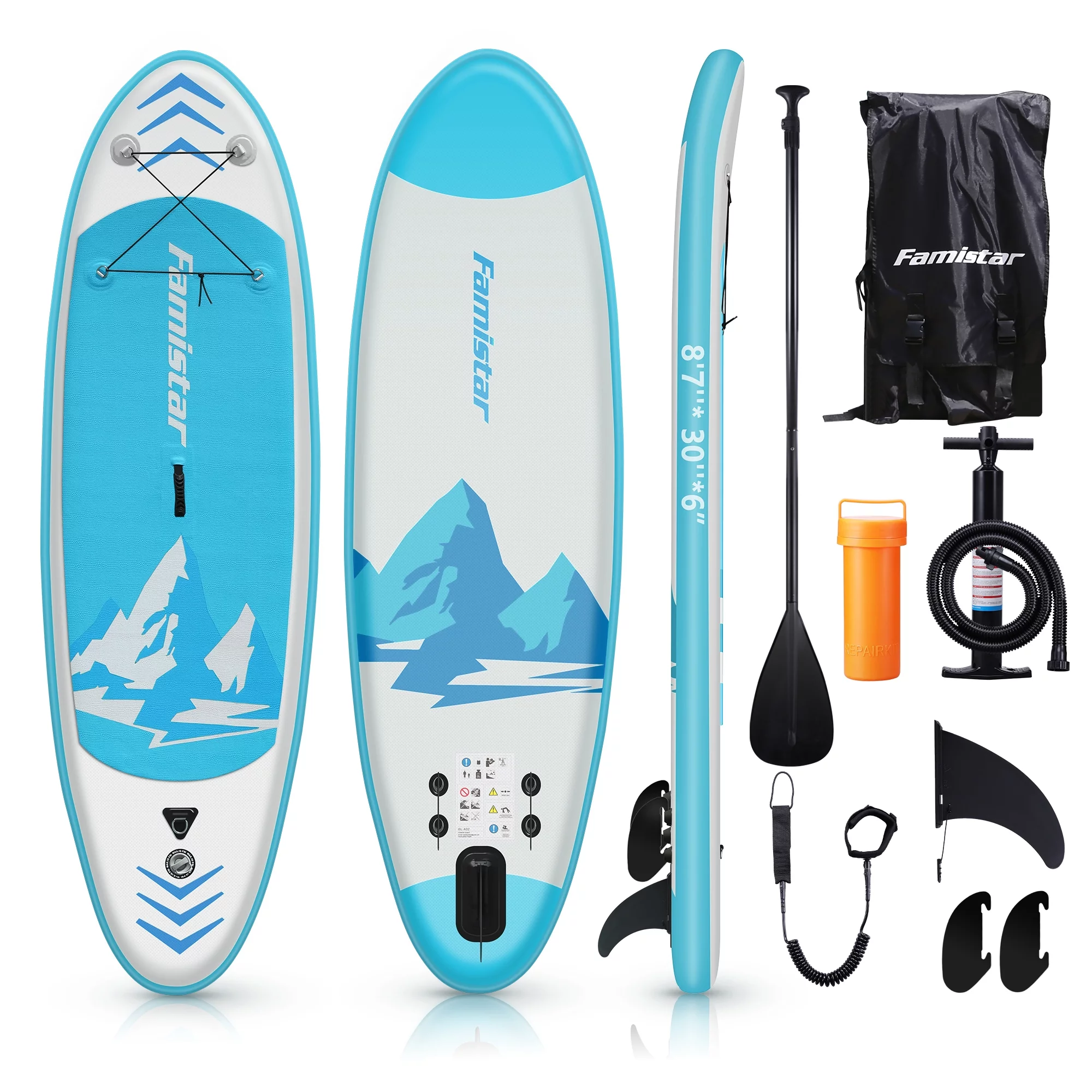 Famistar 10' Inflatable Stand Up Paddle Board 6