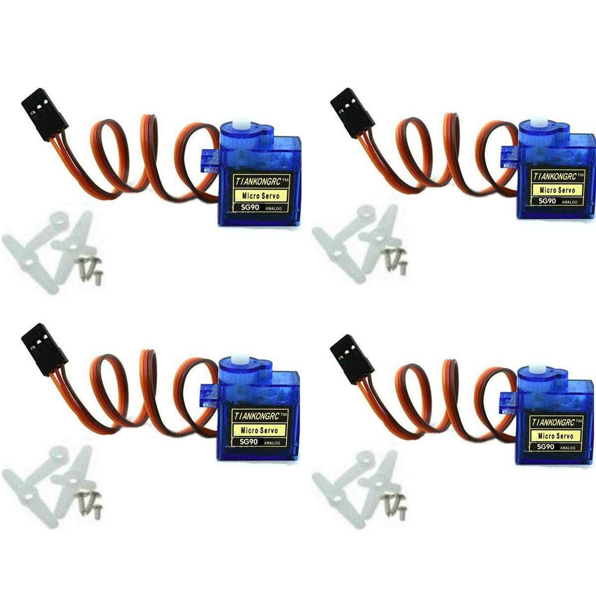 4Pcs SG90 9g Micro Servos for RC Robot Helicopter Airplane Controls Car Boat - Cheap Fitting