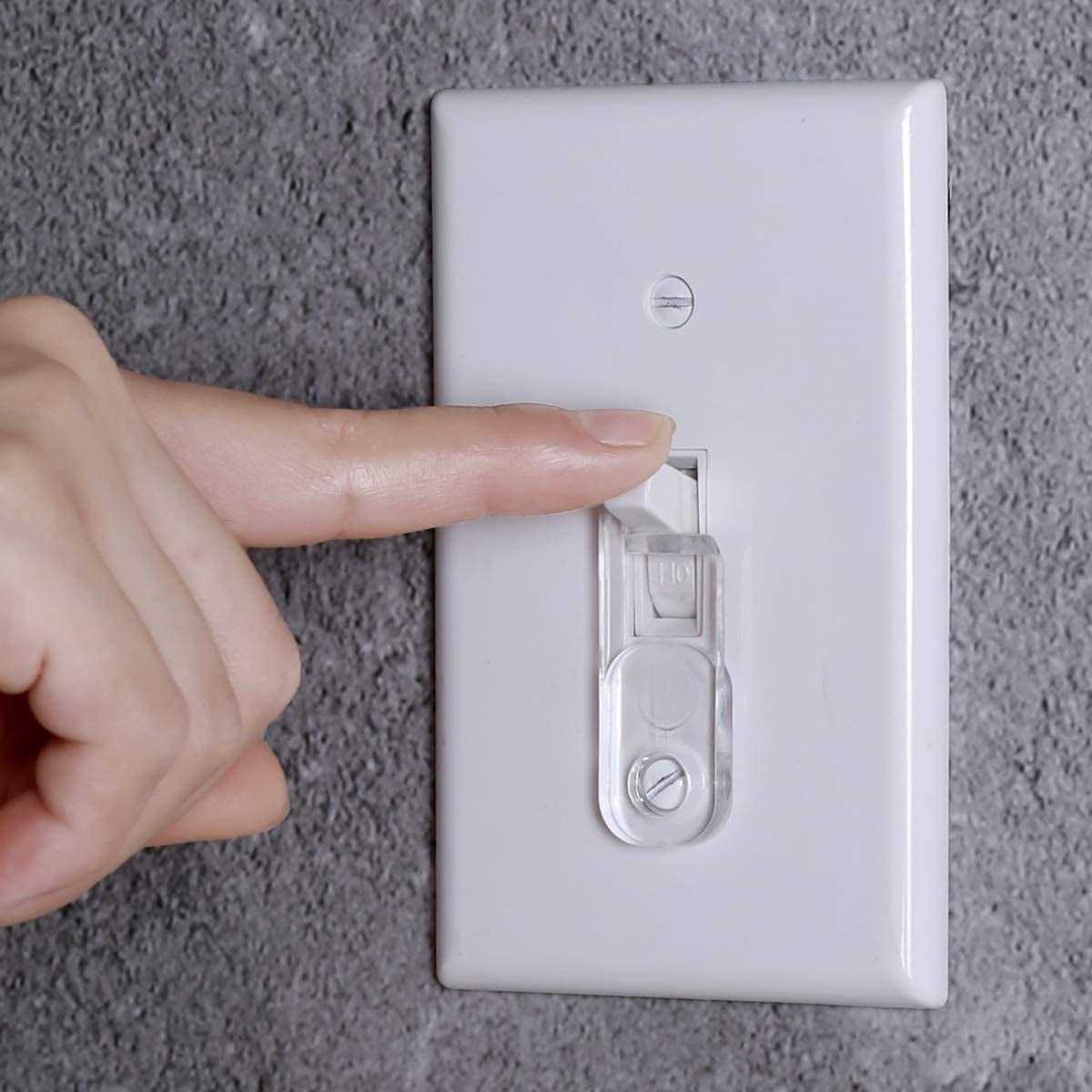 Ylovan Toggle Switch Plate Cover Guard 10 Pack Clear Security, Circuit and Child Protection for Indoor/Outdoor Wall Plate Covers - Cheap Fitting