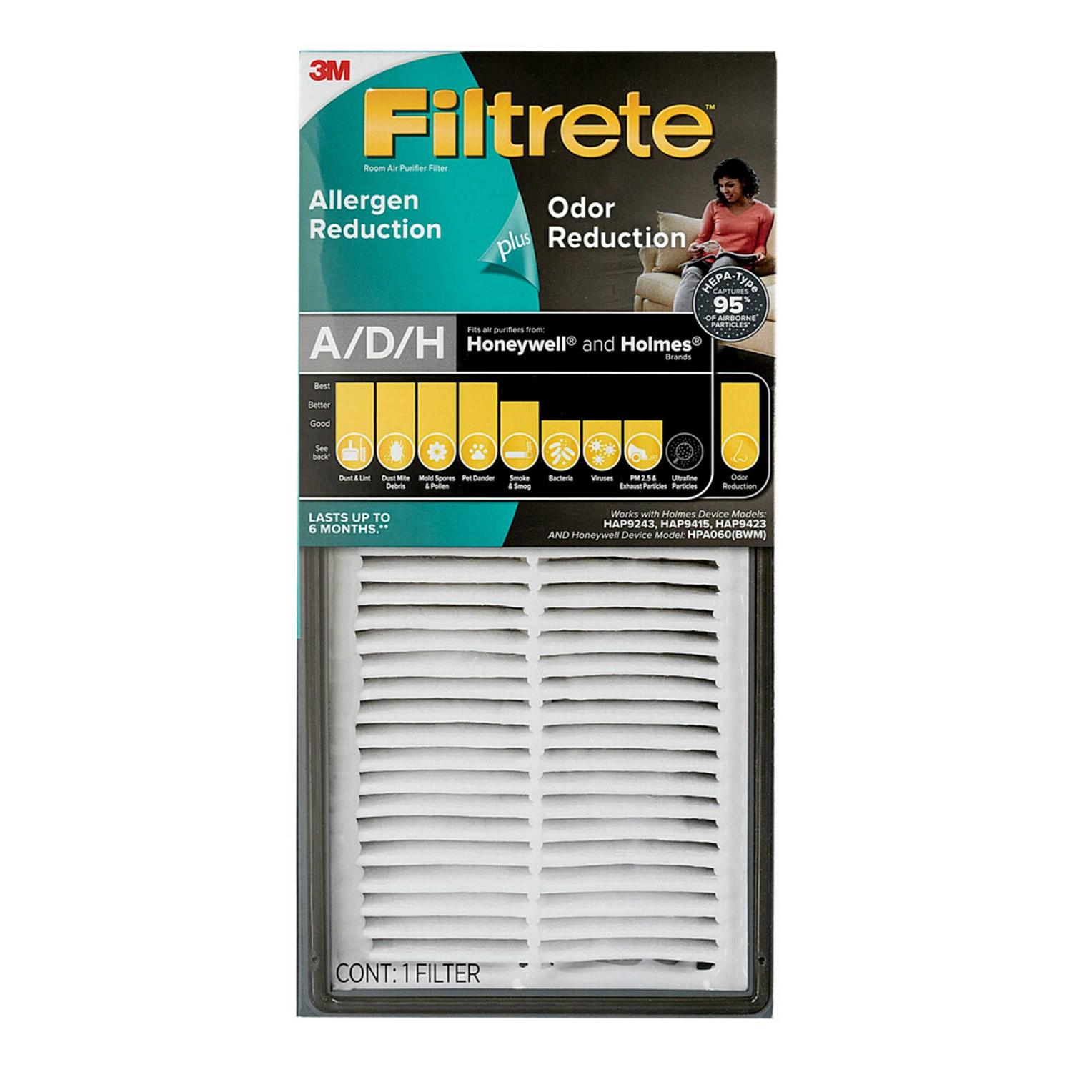 Filtrete by 3M Allergen Reduction Odor Reduction HEPA-Type Air Purifier Filter - Cheap Fitting