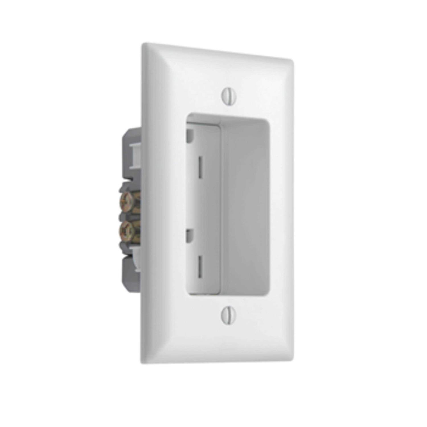 Pass & Seymour R-885TRWCC6 Recessed Tamper-Resistant Duplex Outlet - Cheap Fitting