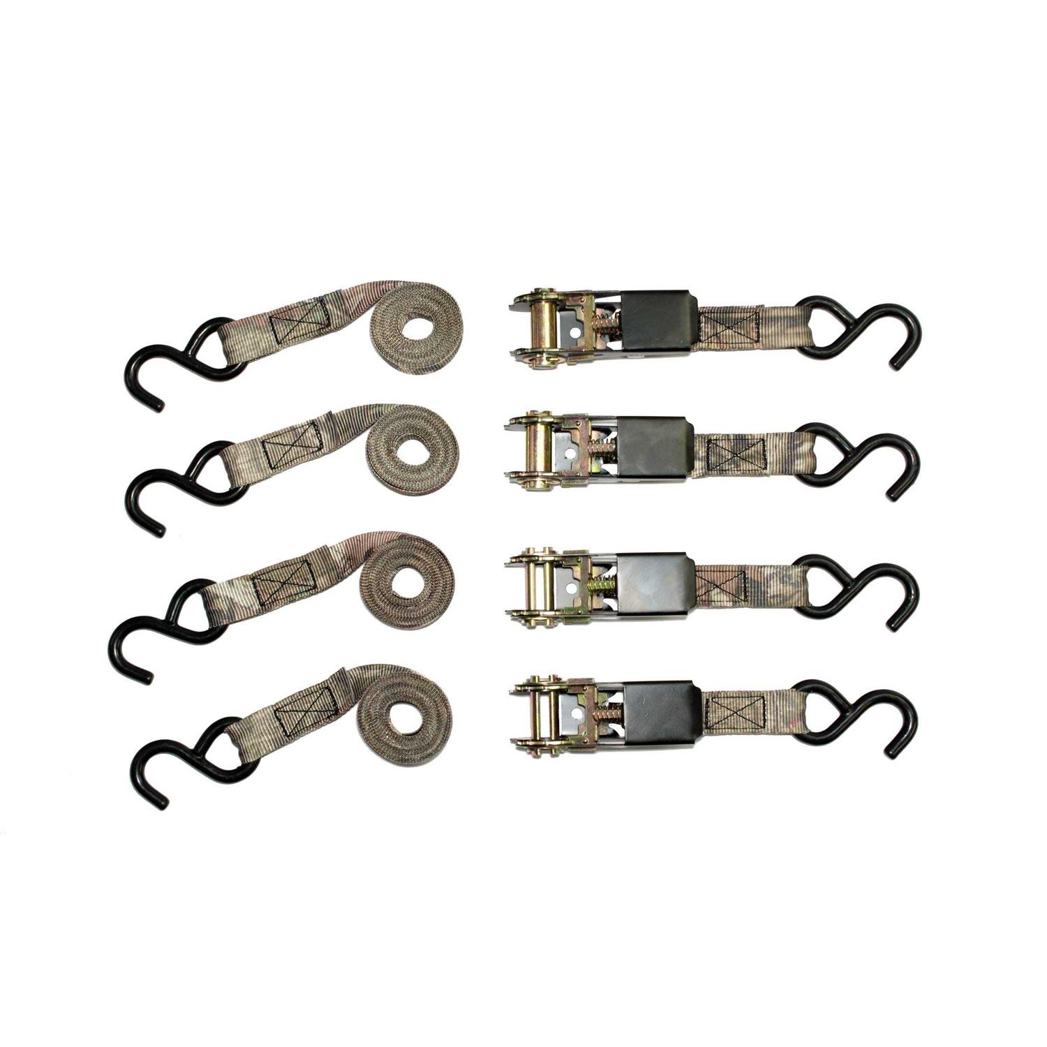 RPS Outdoors SI-2067 Mossy Oak Break-Up Infinity Camo 1 x 8′ Ratchet Tie Down Straps - Cheap Fitting