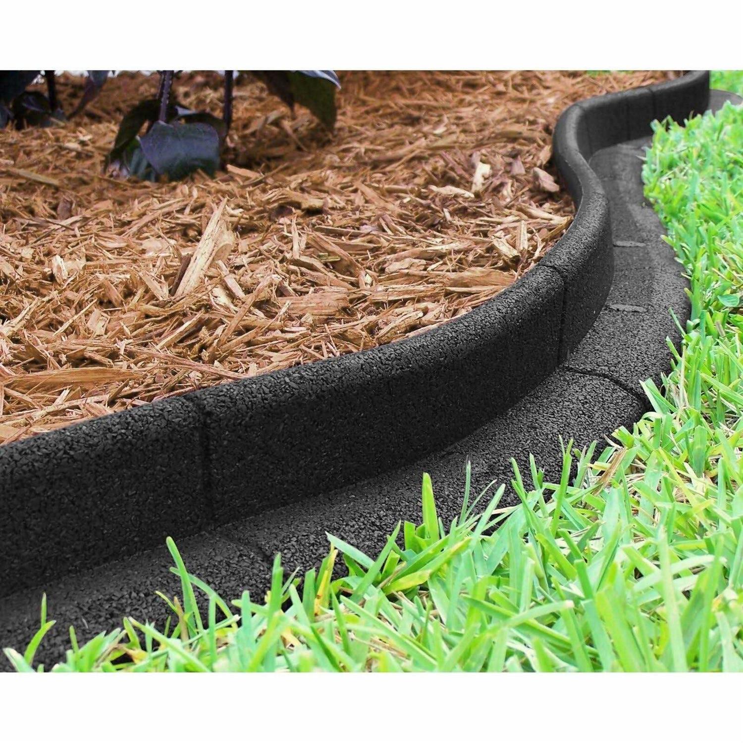 Eco Border 3 x 48 Rubber No Dig Landscape Garden Border Edging - Cheap Fitting