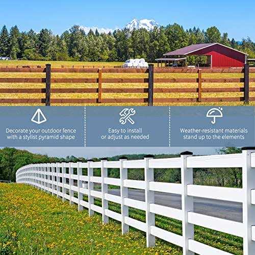 Azdele Aluminum Pyramid Post Caps Cover Nominal Wood Post - Cheap Fitting